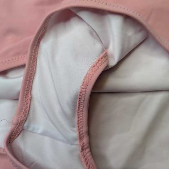 Trikini Ruched Halter One Piece Lilac Pink Swimsuit Tie Back Beachsissi Size S - Picture 5 of 8